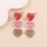 Suhkasana - Valentine Glitter Heart Acrylic Statement Earrings