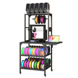 39F Inc. - 3D Printer Workstation Collection with Filament Storage: Slim Power Tower