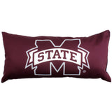 Everything Comfy - Mississippi State Bulldogs 2 Sided Bolster Travel Pillow, 16" x 6", Made in the USA