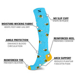Extreme Fit Wholesale - Nature Knee High Compression Socks - 3 ASST STYLES: Large/XL