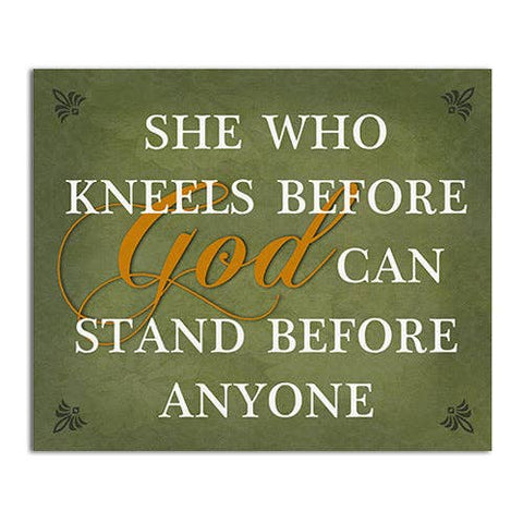 African American Expressions - She Who Kneels Wall Plaque