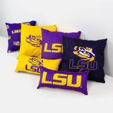 Everything Comfy - LSU Tigers 2 Sided Bolster Travel Pillow, 16" x 6", Made in the USA