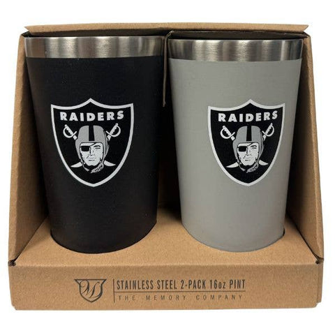 St. Louis Wholesale LLC - Las Vegas Raiders - #8701P2 - 2Pack Set 16OZ Stainless Steel