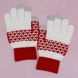 PinktownUSA - DST Red White Touch and Grip Knit Winter Gloves