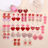 Suhkasana - Valentine Glitter Heart Acrylic Statement Earrings