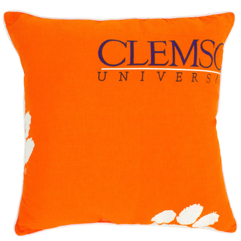 Everything Comfy - Clemson Tigers Decorative Pillow: Team Colors / Single