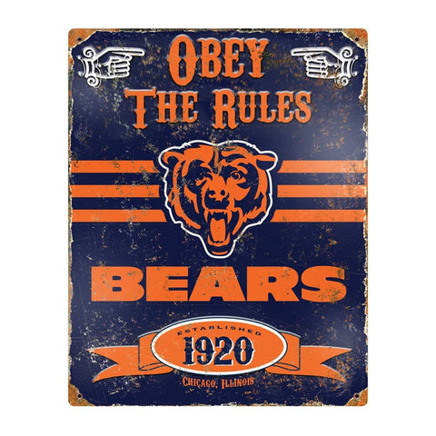 Party Animal - Chicago Bears Embossed Metal Sign