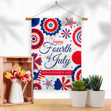 Two Group Flag Co - Red White July 4 Americana Fourth of Decor Flag: Garden Flag 13" x 18.5" Only / Double Sided-Thick Fabric