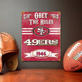 Party Animal - San Francisco 49ers Embossed Metal Sign