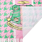 PinktownUSA - AKA Pink Green Houndstooth Fashion Shawl Scarf: Pink and Green / Multi Tone / 74 x 28 inches