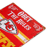 Party Animal - Kansas City Chiefs Embossed Metal Sign