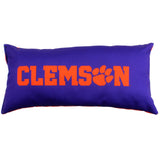 Everything Comfy - Clemson Tigers 2 Sided Bolster Travel Pillow, 16" x 6", Made in the USA
