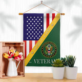 Two Group Flag Co - Home of Army Armed Forces Military Veteran USA Decor Flag: Garden Flag 13" x 18.5" Only / Double Sided-Thick Fabric
