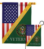 Two Group Flag Co - Home of Army Armed Forces Military Veteran USA Decor Flag: Garden Flag 13" x 18.5" Only / Double Sided-Thick Fabric