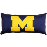 Everything Comfy - Michigan Wolverines 2 Sided Bolster Travel Pillow, 16" x 6", Made in the USA