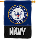 Two Group Flag Co - America Navy Armed Forces Military Decor Flag: Garden Flag 13" x 18.5" Only / Double Sided-Thick Fabric