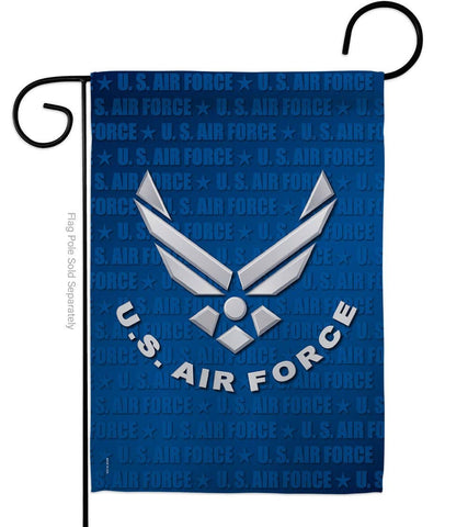 Two Group Flag Co - US Air Force Armed Forces Military Decor Flag: Garden Flag 13" x 18.5" Only / Double Sided-Thick Fabric