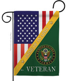 Two Group Flag Co - Home of Army Armed Forces Military Veteran USA Decor Flag: Garden Flag 13" x 18.5" Only / Double Sided-Thick Fabric