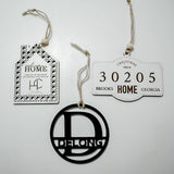 Theba Handmade - Luxury Gift Box- Round Acacia Simple: Yes / #1 / Black Initial Gift Tag