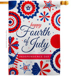 Two Group Flag Co - Red White July 4 Americana Fourth of Decor Flag: Garden Flag 13" x 18.5" Only / Double Sided-Thick Fabric