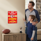Party Animal - Kansas City Chiefs Embossed Metal Sign