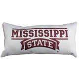 Everything Comfy - Mississippi State Bulldogs 2 Sided Bolster Travel Pillow, 16" x 6", Made in the USA