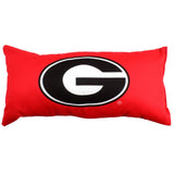 Everything Comfy - Georgia Bulldogs 2 Sided Bolster Travel Pillow, 16" x 6", Made in the USA