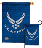 Two Group Flag Co - US Air Force Armed Forces Military Decor Flag: Garden Flag 13" x 18.5" Only / Double Sided-Thick Fabric