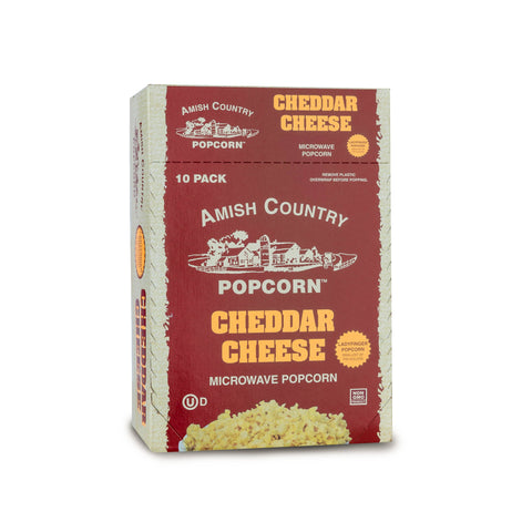 Amish Country Popcorn - 10pk Microwave Cheddar Popcorn