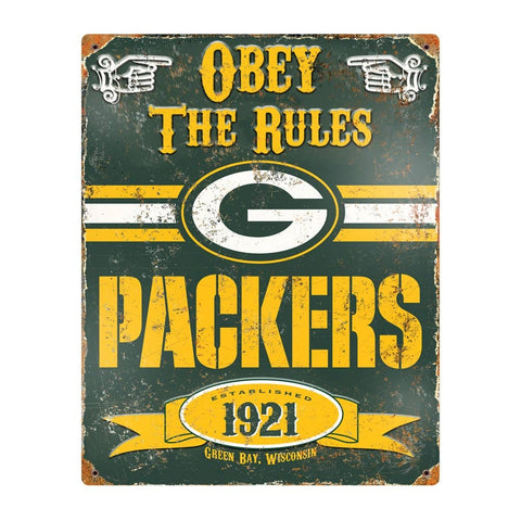 Party Animal - Green Bay Packers Embossed Metal Sign