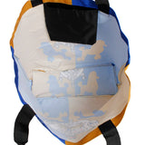 PinktownUSA - SGRHO Shield Gold Blue Large Shopper Tote Women: Gold and Blue / Multi Tone / 20 x 5.5 x 15.5 inches