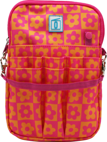 OUTSIDE THE BOX, LLC - Posh Pouch: Orange & Pink Checker