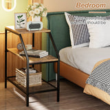 Three Star IM/EX Inc. - 24X12X25 BRWN 3 LEVEL SIDE TABLE