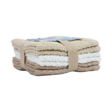 Arkwright Home - Pack of 6 Campbell Ramsey Washcloths 12x12 - Assorted Colors