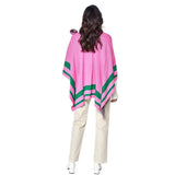 PinktownUSA - Pink Green Shoulder Ruana