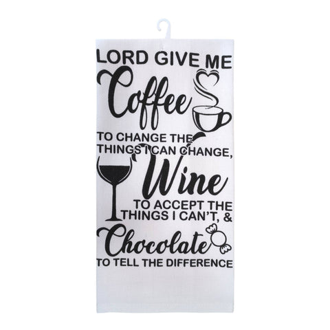 "Lord Give Me Coffee" Decorative Kitchen Towel