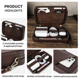 VIGOR - Travel Tech Case Leather Electronics Accessories Storage Box: 1 Bag