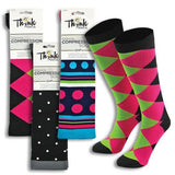 Think Medical Wholesale - Fashion Compression 6pk Sock Assortment