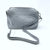 YOUZEY - Crossbody Tote Python Print 3 Piece Set: Gray