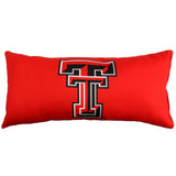 Everything Comfy - Texas Tech Red Raiders 2 Sided Bolster Travel Pillow, 16" x 6", Made in the USA