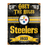 Party Animal - Pittsburgh Steelers Embossed Metal Sign