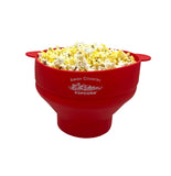 Amish Country Popcorn - Silicone Microwave Popper: Red