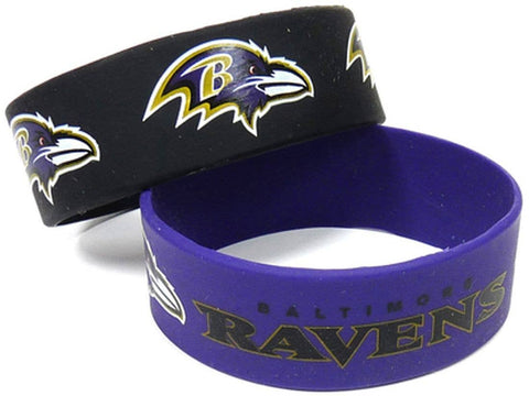 Aminco USA - NFL Baltimore Ravens Wide Bracelet, 2-Pack