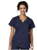 15201  Meta Women's Wrap Notch Top