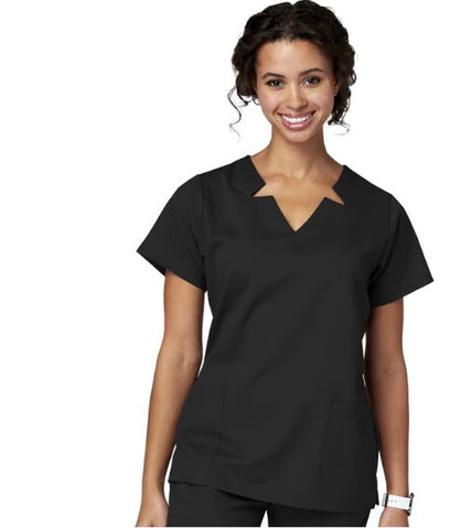15201  Meta Women's Wrap Notch Top