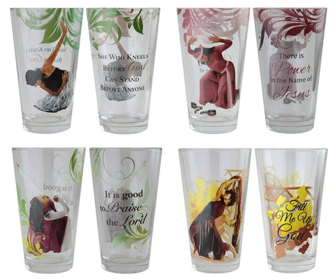 African American Expressions - Praise Dancers Drinking Glass Set