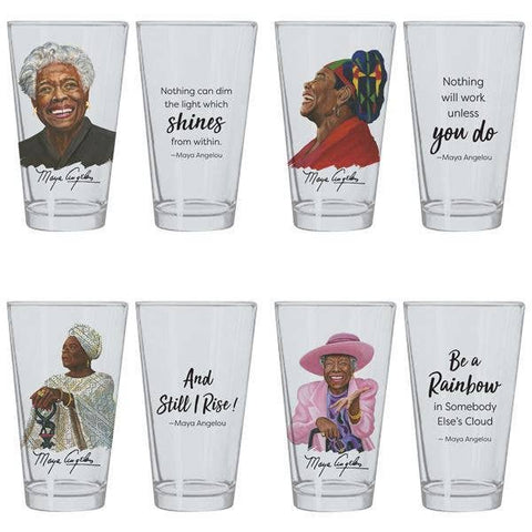 African American Expressions - Maya Angelou Drinking Glass Set