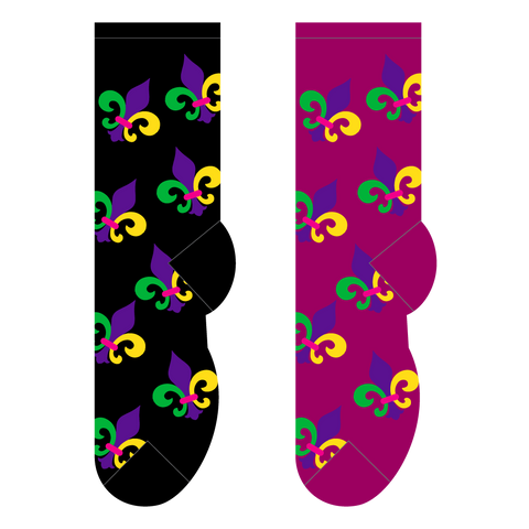 FOOZYS Fun Socks - Mardi Gras Socks
