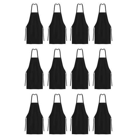Arkwright Home - 12 Pack of Kitchen Aprons - 100% Poly Spun - Color Options