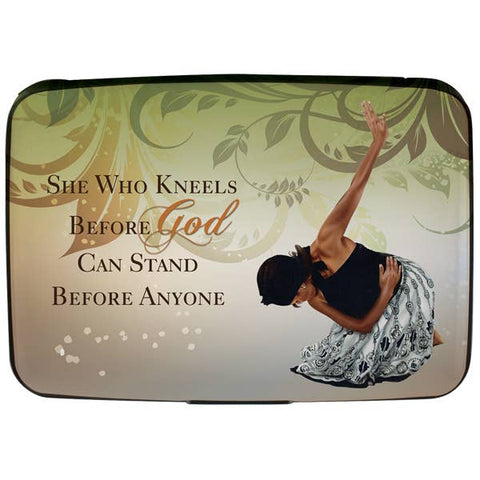 African American Expressions - She Who Kneels Before God Card Holder